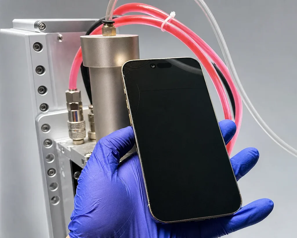 iPhone po wymianie wyświetlacza na stanowisku
